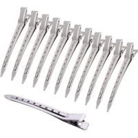 30 pcs Pince à Cheveux Duck Bill Alligator Hair Clips Pinces à Cheveux Bec de Canard en Métal Argenté Clips de Boucles d'Alligator Clips de Sectionnement avec des Trous-Fei Yu