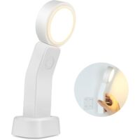 Veilleuse LED Portable Contrôle Tactile Veilleuse pour Enfants avec Rotation 360° Luminosité Réglable Mini Lampe Veilleuse de Bureau Rechargeable pour Cuisine, Bureau, Armoire-Fei Yu