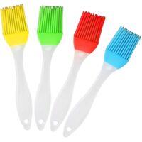 Pinceau de Cuisine, Yuanzi Pinceau Patisserie en SiliCône Résistant Haute Température Baking Cooking Brosse pour Barbecue Gateaux Cuisson (4 Pack)-Couleur aléatoire-Fei Yu