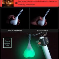 Baceyong Feu Arrière Vélo LED En Forme De Cœur – 2 Modes, étanche, Vert, Installation Rapide