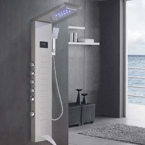 Panneau de douche hydromassant led gris, Oracle (1/5)