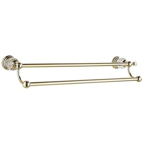 Double barre porte-serviettes doré 62 cm, Vega (1/5)