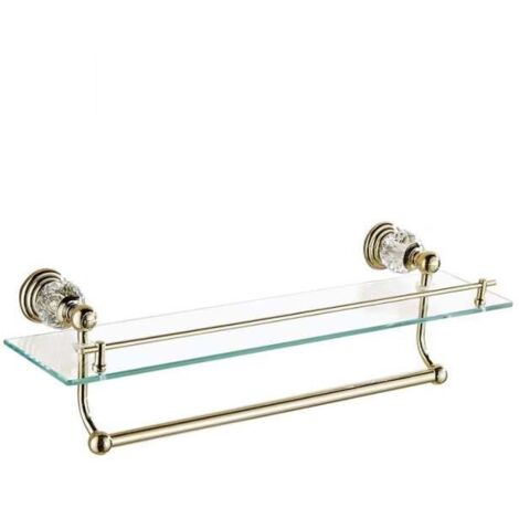 Tablette verre murale doré 58 cm, Vega (1/5)
