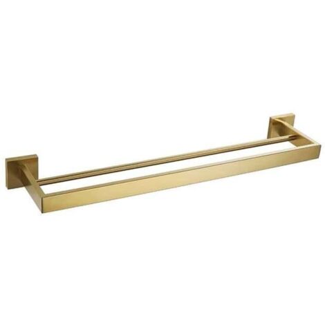 Double barre porte serviette or brossé, Pétra (1/4)