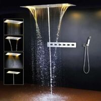 Ciel de pluie thermostatique led chrome, Topale