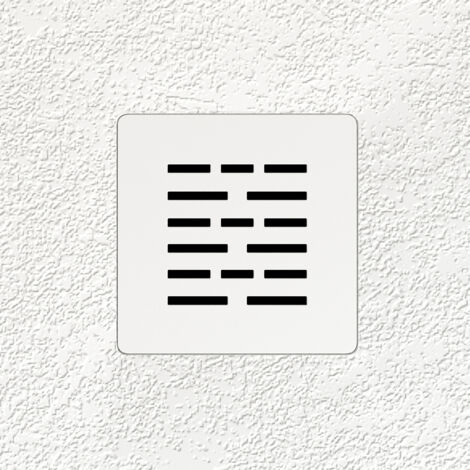 Grille en acier inoxydable pour receveurs de douche, mesures 13,8x13,8 cm Couleur Blanc Ral 9003 (1/3)