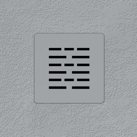 Grille en acier inoxydable pour receveurs de douche, mesures 13,8x13,8 cm Couleur Gris Ciment Ral 7040 (1/3)