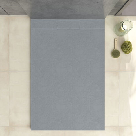 Receveur de douche Quartz 80x150cm Gris Ciment Ral-7040 (1/4)