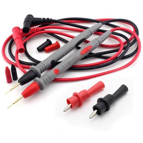 Kit cavi test per multimetro – Sonde precisione 1000V 20A con pinze coccodrillo e banana