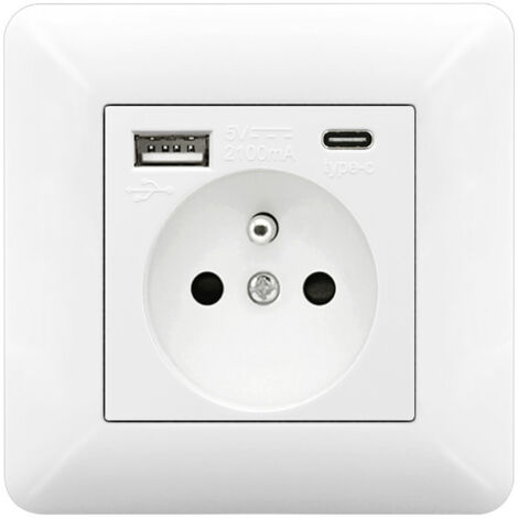 Presa con USB C e USB 16A – Presa da Incasso Ricarica Rapida 5V/2.1A (1/5)