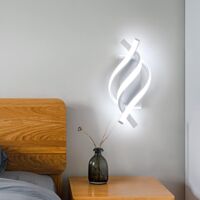 Applique LED a spirale bianca – Moderna, interno, camera/corridoio/scale