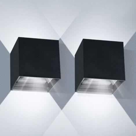2-Pack 12W LED Wall Lights – Up/Down, IP65, Cool White 6500K (1/5)