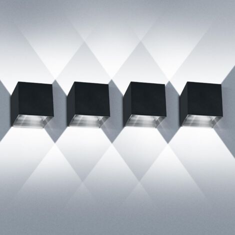 4-Pack 12W LED Wall Lights – Up/Down, IP65, Cool White 6500K, Outdoor (1/5)