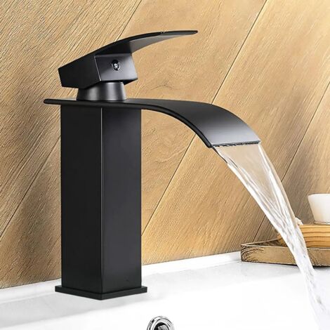 Black Modern Bathroom Tap 3/8” – Sleek Design, No Supply Hose Included (1/5)