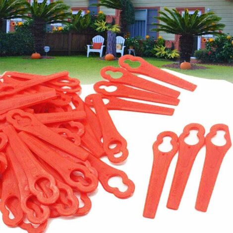 200 Red Plastic Lawn Mower Blades – Durable Garden Equipment Accessories (1/5)