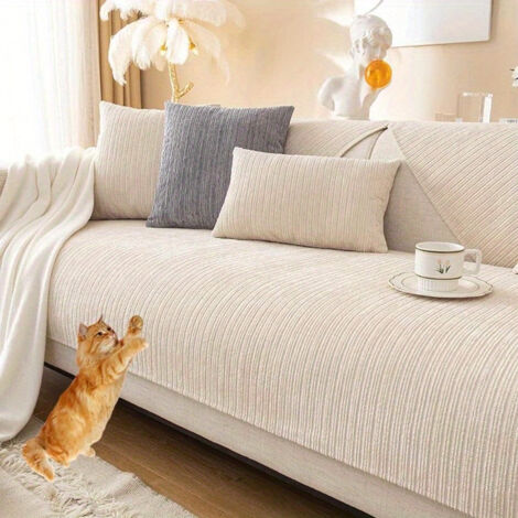 Couch Covers for Sofa, Non-Slip Sofa Cover, Anti-Scratch Couch Cosy Couch Cover, Dog Mat, Pet Pad for Furniture Bed Sofa Protector, Beige