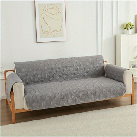 Sofa Cover, Sofa Cover with Elastic Band, Living Room Non-Slip Padded Sofa Protection for Pets, Cats, Dogs
