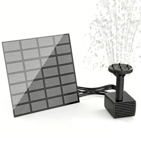 Floating Solar Pump 1.4W – Fountain 6 Jets – Height 30–60cm – 7V Solar Panel – Flow 180L/h – For Garden and Pond (1/5)
