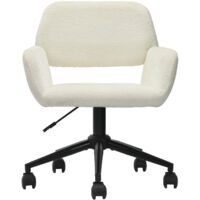 URBAN MEUBLE Sedia da ufficio in spugna beige, regolabile in altezza, girevole a 360°