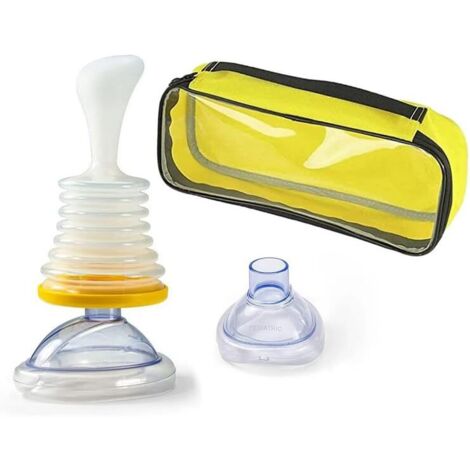 Notfall-Anti-Erstickungsgerät, Atemwegs-Erste-Hilfe-Set für Erwachsene und Kinder, 4-teilig mit 2 Maskengrößen, Anti-Erstickungs-Rettungsgerät
