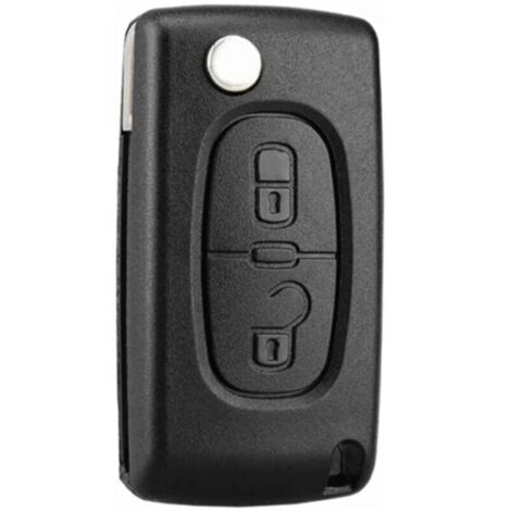 CE0536 Klappschlüsselgehäuse mit 2 Tasten für Peugeot 207, 307, 308, 407, 408, 3008, 5008 – Ersetzt ein defektes Gehäuse – Elektronik nicht enthalten