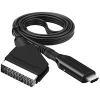 SCART-zu-HDMI-1080p-Konverter – 1 m Kabel mit vergoldeten Anschlüssen – Für Fernseher, Konsolen und Set-Top-Boxen – Plug & Play