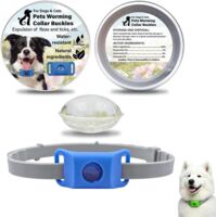 Floh- und Zeckenhalsband für Hunde, 2026 Neuer Anhänger mit ätherischen Ölen zur Abwehr von Zecken und austauschbaren Kapseln, verstellbar (Blau)