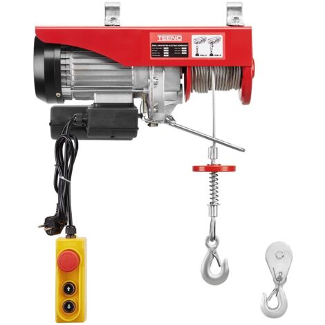 Teeno paranco elettrico 500kg/1000kg 1800w 20 m, sovraccarico ascensore argano elettrico 220v, sospensione semplice e doppia