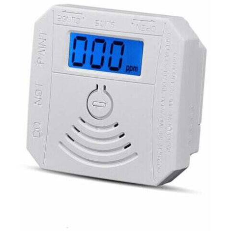 Détecteur De Fumée De Monoxyde De Carbone Combiné Détecteur De Fumée De Co à Piles Avec écran D'Affichage à Led Flash Modèle D'Alarme Sonore Avertissement Sonore, Blanc (1/5)