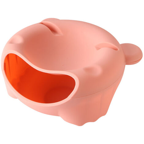 Poubelle de bureau maison chambre salon bureau Mini plastique cadeau assiette de fruits Table lit paresseux poubelle poubelle(rose) (1/5)