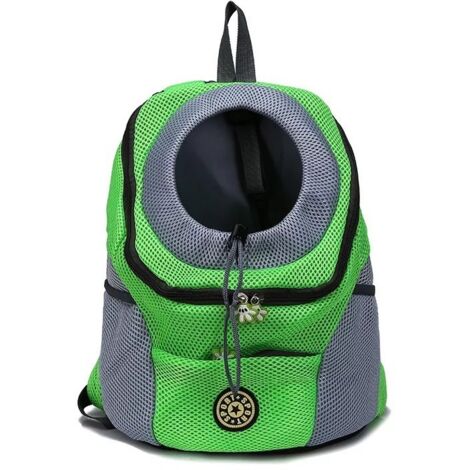 Sac à dos pour chien, transporteur pour animaux de compagnie portable et confortable, sac de transport pour animaux de compagnie pour le vélo, la randonnée, les voyages, le shopping (S,vert),, Ensolei