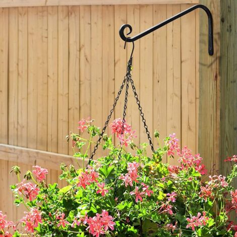 Crochet Mural Métal Blanc Robuste 21 X 10 Cm – Support Suspension Panier, Lanterne, Plante, Oiseau – Avec Vis Incluses (Lot De 1)