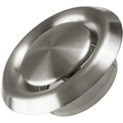 Grille d'Aération, Adjustable Grille de ventilation en Acier Inoxydable Bouche d’Extraction Ronde Murale Ventilation Hotte（5 pouces） (1/5)