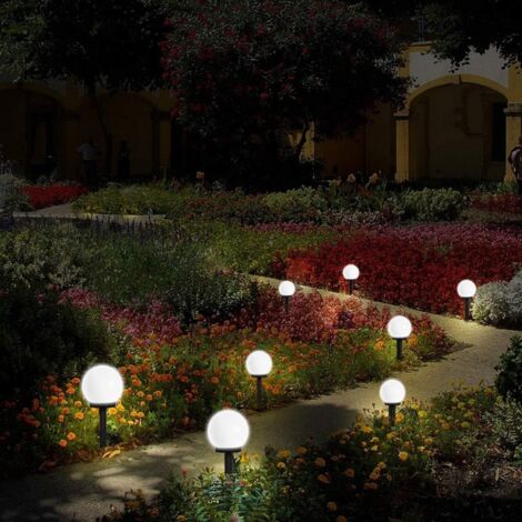 Lot De 2 Lampes Solaires Extérieures LED – Spots Paysage IP67 Étanche, Blanc Froid, Pour Jardin, Allée, Cour, Parking