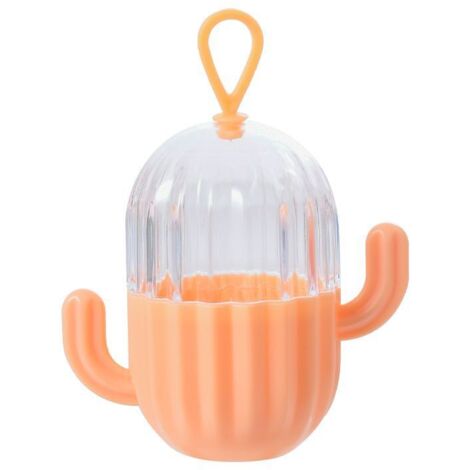 Lot de 3 organisateurs d'oeufs de beauté en forme de cactus - Organisateur de bijoux en éponge de maquillage - Organisateur de boucles d'oreilles, colliers et boucles d'oreilles(orange) (1/5)