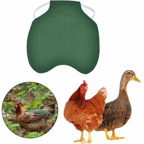 3PCS Gilet pour Animaux De Compagnie, Vêtements De Poulet, Tablier De Selle De Poule De Volaille, Support De Protection De Plume De Gilet De Poulet Réglable Vert (1/5)