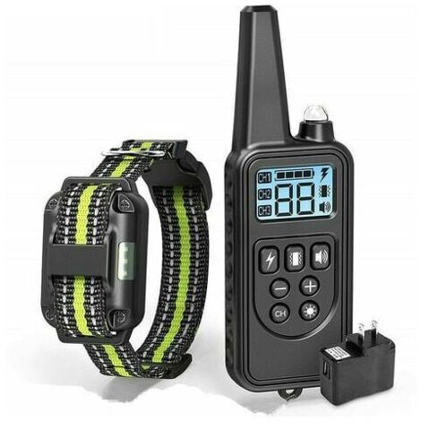 Collier de dressage électrique pour chiens Portée de la télécommande de 800 m avec écran LCD, télécommande pour animaux de compagnie, collier rechargeable étanche