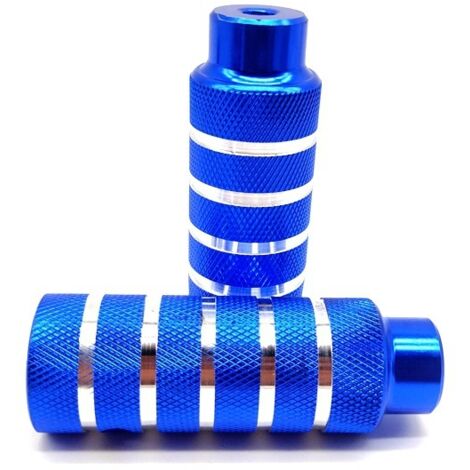 2 Pièces Repose Pieds de Vélo en Alliage d'aluminium Pied Pegs Pédale Repose-Pieds Cylindriques Piquets de Vélo Antidérapants Pegs Accessoires de Vélo pour Bike Pegs(bleu) (1/5)