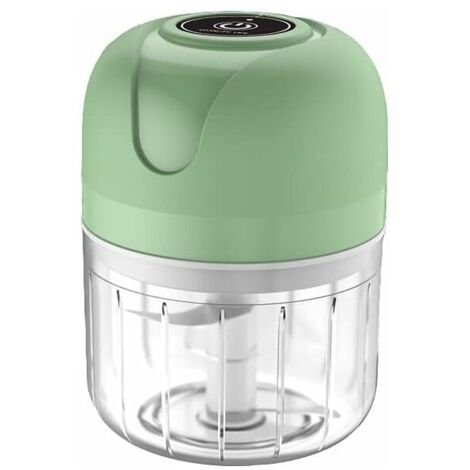 Hachoir à Viande Electrique,Mini hachoir électrique, 250 ml, hachoir de cuisine électrique avec chargeur USB, hachoir à oignons avec 3 lames (1/5)