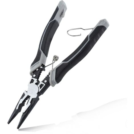 Pince à bec effilé avec pince à dénuder, pince à bec effilé de 8,5" de long avec coupe latérale, fonction de serrage enveloppante, pince combinée à fort effet de levier, (1/3)