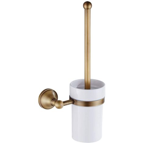 Ensemble de brosses de toilette élégantes de style européen en bronze antique, ensemble d'accessoires de salle de bain muraux en laiton (or)