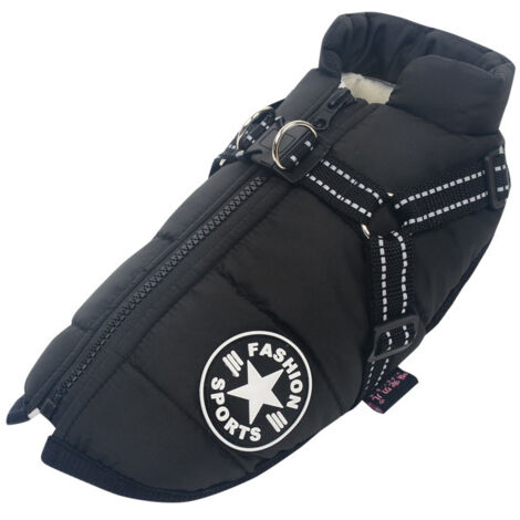 Vêtements d'automne et d'hiver pour chiens Vêtements rembourrés en coton chaud imperméable pour animaux de compagnie（M） (1/5)