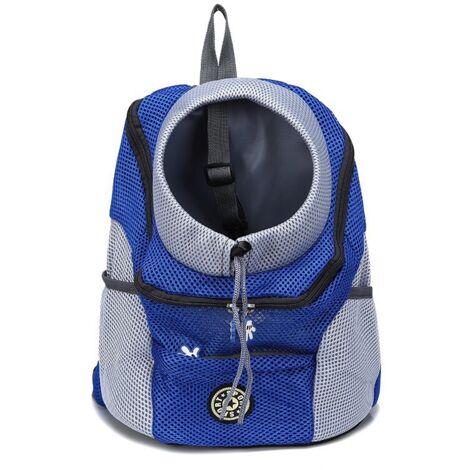 Sac à dos pour chien, transporteur pour animaux de compagnie portable et confortable, sac de transport pour animaux de compagnie pour le vélo, la randonnée, les voyages, le shopping (M, bleu),, Ensole