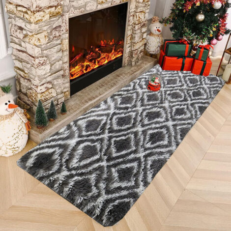 Tapis de course duveteux ,50 x 160cm Petit tapis en Peluche Fibre de Polypropylène Souple Tapis Antidérapante,pour Salon, Chambre à Coucher, Filles, garçons (1/5)