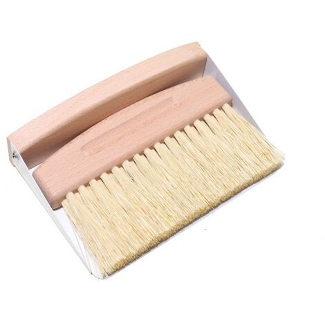 Ensemble Balai Brosse Tablepelle Poussière: Pelle à Poussière et Brosse à Main Brosse à Main en Bois Pellepoussière Balai à Farine Mini Balai Table - Brosse Table Brosse(Pelle blanche en sisal) (1/5)