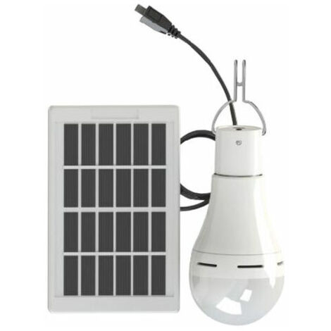 Ampoule Solaire, Luminosite Reglable Sur 3 Niveaux, Dc 5-6V 9W, 25Led