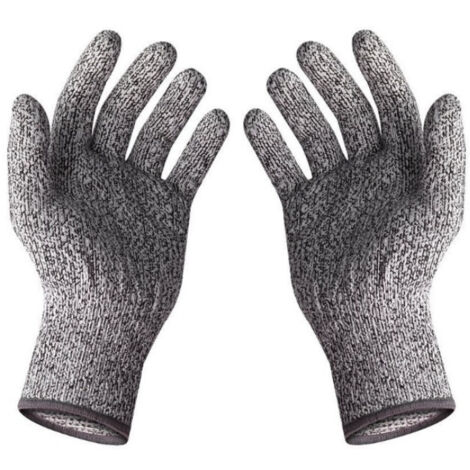 Une paire de gants anti-coupure grade 5, cuisine de qualité alimentaire protection anti-coupure abattage jardinage pêche gants de travail du bois (XL) (1/5)