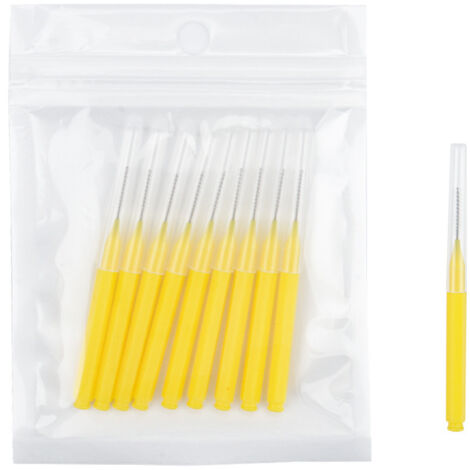 Brosse de Nettoyage de Buse de Douche, Petite Brosse de Nettoyage Anti-Colmatage, Peut être Utilisé pour Nettoyer Les Trous des Téléphones Portables et Les Petits Objets 2 Pièces(jaune) (1/5)