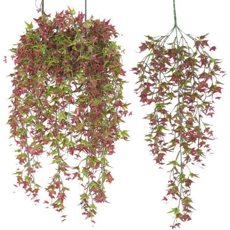 Vigne Suspendue Artificielle,Lierre Faux Vignes Fausses Plantes Suspendues en Plein air Tenture Murale Lierre Porche Patio Arc Balcon Panier Jardin Fête de Mariage Décoration-3pack/70cm-Ensoleillé (1/4)