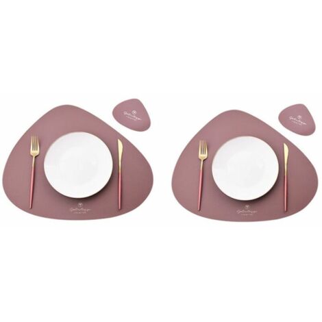 Set de 4 sets de table pour tapis de table, tapis de café résistants à la chaleur, antidérapants, lavables et calorifuges, sets de table de cuisine, sets de table de style nordique (tapis de table 2 (1/5)
